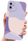 ECZOIL Compatible with iPhone 12 Case 6.1 Inch,cute painted art lens protective slim soft phone case for iPhone 12 for women girl-Purple