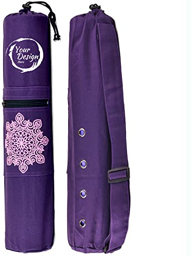 Muka Personalisierte Yogamatten-Tasche, benutzerdefinierte Baumwoll-Yogamatten-Tragetasche, Gymnastikmatten-Aufbewahrungshalter