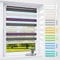 Doppelrollo klemmfix ohne Bohren & mit Bohren, 60x120cm (BxH) Weiß Lila Anthrazit, 3-in-1 Duo Rollo für Fenster & Tür, Fensterrollo innen lichtdurchlässig & verdunkelnd, Klemmrollo Rollos Sonnenschutz
