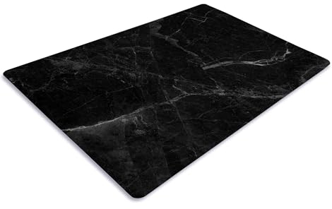 Pagnanno. Chopping Board-Catering Cutting Set-Kitchen Board-Glass Worktop Savers-Sink Chopping Board-Large-Worktop Protectors Heat Resistant-Marble Effect Grey (Design 8, 50 x 40 cm (Pack of 1))