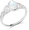 Materia Keltischer Ring Damen Silber 925 Mondstein SR-39-59
