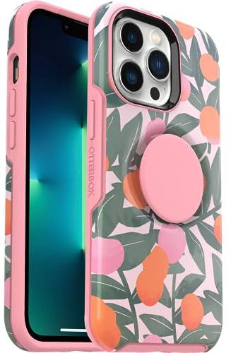 OtterBox + Pop Symmetry Series Case for iPhone 13 Pro (Only) - Non-Retail Packaging - Stay Peachy (Pink Graphic)