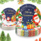 Duocute Vajilla Desechable de Navidad 40 Pieza, 23cm(9inch) and 18cm(7inch) Xmas Papá Noel Muñeco de Nieve Fiesta, Platos de Papel para Cena de Navidad-20 Invitados