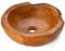 Divero Waschbecken Cordoba aus Teak-Holz - Ø 40cm – Farbe: Braun