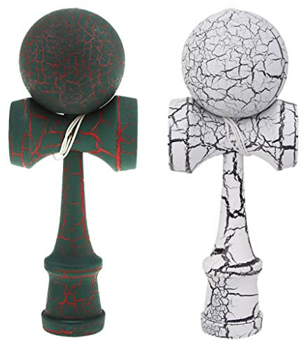Aymzbd 2PCS Traditionelle Kendama Holz Geschicklichkeitsspiele Japan Outdoor Malerei