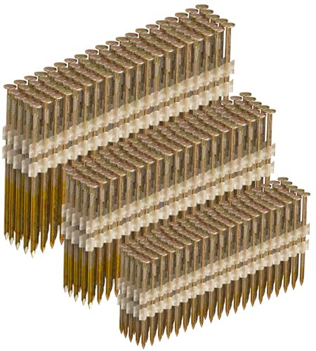 SITLDY Framing Nails 21 Degree 3 SIZES (3-1/2+3.0+ 2-3/8, 150 per Size) Full Round Head EG Smooth Shank, 450 Count Assorted Size, for Pneumatic, Electric 20 to 22 Degree Framing Nailer