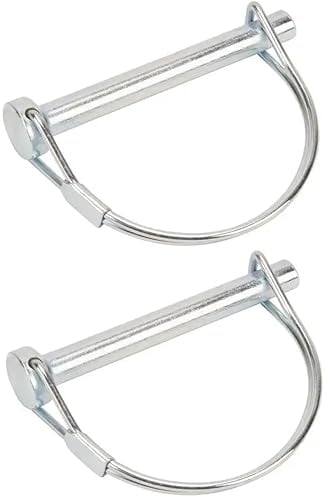 cyclingcolors 2x Perno di Bloccaggio Spine a scatto perni a sgancio rapido molla acciaio anello copiglie tagliaerba tosaerba trattore, 12mm x 75mm