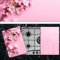 Pannello Copri Piano Cottura Induzione Fornelli Piastra Tagliere | Fiori | 52x75 cm | per 5 Fuochi | da Cucina | in Vetro Temprato | 2 Pezzi