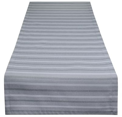 Tischläufer Rio, mit Fleckschutz, uv-beständig und abwaschbar, Tischdecke für Indoor und Outdoor, grau, 40x140 cm