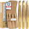 KLINGENHELD® Profi Pinzetten-Set mit ComfortGrip-Spitzen & Anti-Rutsch Griff - Maximaler Halt & höchste Präzision - inkl. Baumwoll-Etui 100% plastikfrei & nachhaltig - Pinzette Augenbrauen zupfen