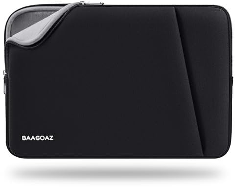 BAAGOAZ Custodia per Laptop da 14 Pollici Borsa Sleeve Protettiva Compatibile con 14 Pollici PC Notebook Chromebook Ultrabook Computer Portatile, Nero