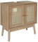 HOME DECO FACTORY, HD0227, Waschtischunterschrank, Modell Bali, Natural Crush Collection, Möbel, Schrank, Badezimmermöbel, 60 x 70 x 30 cm, Braun