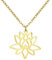kkjoy Offene Lotus Halskette Edelstahl Lotusblume Yoga Symbol Anhänger Halskette Inspirierend Schmuck für Frauen Mädchen