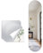 Hode 4 Pieces Self Adhesive Mirror Tiles 30x30cm (2mm Thick), Acrylic Full Length Stick on Mirror Stickers, Flexible Tiles for Wall, Bathroom, Bedroom