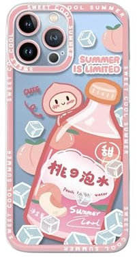 OonMan Passende Handyhüllen für Paare, Sommerpaare, Soda-Handyhülle für iPhone 2-7G/8G/Ipse, Pink