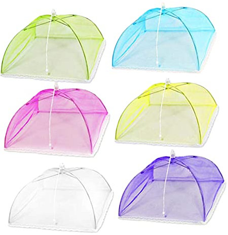 COLLBATH 4stücke Faltbare Lebensmittelabdeckung Zum Aufklappen Zeltschirm-bildschirme Lebensmittel-schutzzelt Für Zuhause Picknick Grillen Aus Edelstahl Und Netzgewebe Wiederverwendbar