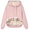 Pyjama Plaide Veste Pour Femme Couleur Rose Pale Femmes épais polaire à capuche sweat polaire doublé hiver velours chaud à capuche col en V à manches Pyjama Plaide Veste Pour Femme Couleur (Pink, XXL)