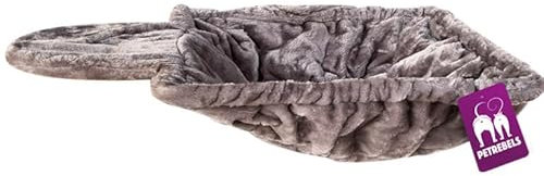 Petrebels Liegemulde für Kratzbaum Viereckig Waschbar, 40 x 40 cm, für Ø 9 cm bis Ø 12 cm Stämme, mit Reißverschluss, Farbe Cappuccino