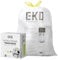 EKO Extra-Strong Drawstring Bin Liners – 100 Heavy-Duty Unscented Rubbish Bags, 18-30 Litres, Extra-Long Custom Fit for Multi-Compartment Kitchen Bins, Clear White, Size F-1