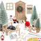 Vasttron Wichteltür Set, Wichtel Zubehör Weihnachten Baustelle Wichteltür Komplettset inkl. Wichtelbriefe Weihnachtsbaum Briefkästen Backset DIY-Weihnachtsgeschenke für Kinder