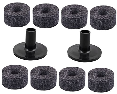 DRESSOOS 1set Accessori Per Batteria Di Feltro Per Piatto Inclusi Feltrini e Sleeves Protezione Per Piatto Da Percussione Leggeri e Facili Da Trasportare Design Per Kit Batteria
