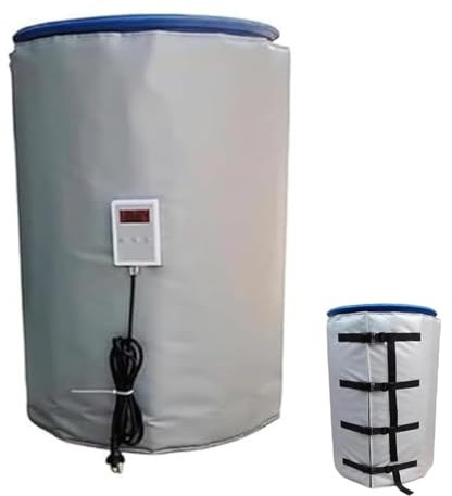 55 Gallon Honey Bucket Heater, 2000W Digital Display Bee Blanket Honey Heater, Blanket Silicone Rubber Metal Oil Drum Heater,IBC Ton Barrel Heater,for Oil Drums And Liquefied Tanks