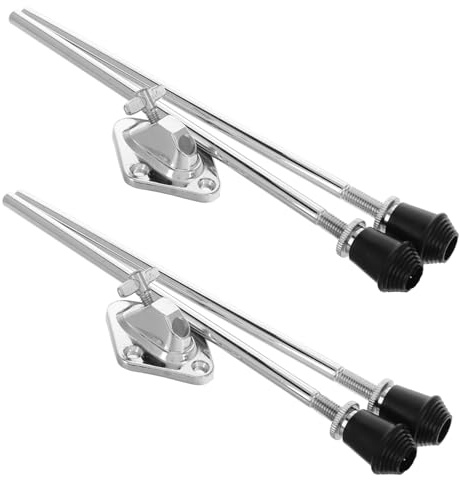 Bassdrum Sporenfüße aus Metall, 2 Satz, Rutschfest, Professionell | Bassdrums und Trommelständer Beine, Silberfarben, Einfache Montage, Vielseitig Einsetzbar
