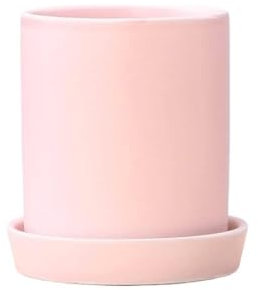 Große Blumentöpfe aus Keramik – einfaches und modisches Design, ideal als Dekoration for Hof, Garten, Haus und Küche.(Pink)