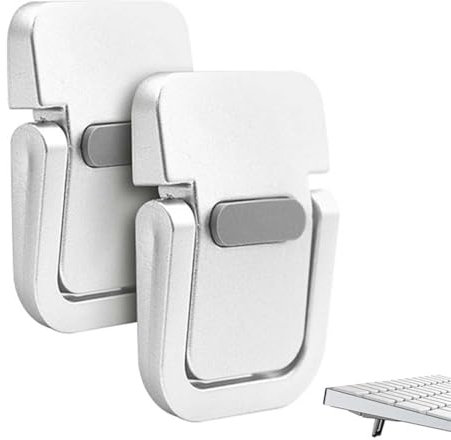 UYVPAER 2Pcs Portable Keyboard Riser, Selbstklebende Mini-Laptop-Ständer Unsichtbarer Computer-Tastatur-Ständer Für Schreibtisch, Faltbare Laptop-Füße Mit Anti-Rutsch-Silikon-Zinklegierung
