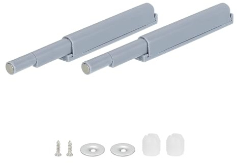 QUARKZMAN Softclose Türdämpfer, 2 Satz Schweigende Magnet Türschließer für Türen, Softclose Nachrüsten Möbeltürdämpfer für Schranktüren Küchenschrank Tür Kleiderschranktüren, Grau