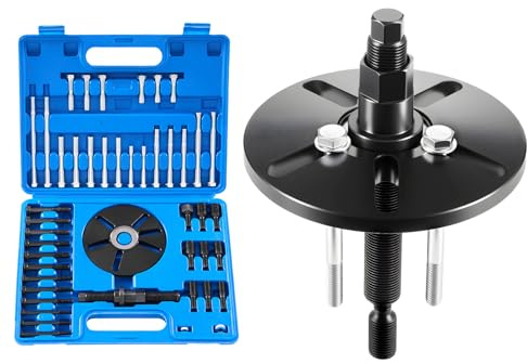 VEVOR Kit d'Outils de Démontage et Montage d'Équilibreur Harmonique, Extracteur d’Amortisseur d’Harmonique en Acier, Outil d’Extraction de Volants, de Poulies de Vilebrequin et de Volants, Atelier