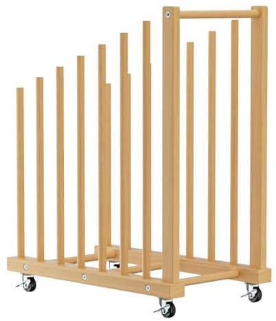 Nixiara Leinwand-Aufbewahrung: 4500 g Holzständer, platzsparender Halter, Kunst-Leinwand-Aufbewahrung für Kunstwerke, Poster, Papier, Klassenzimmer, Studio, Schreibtisch, Tür, Wand, Zuhause, Vorschule