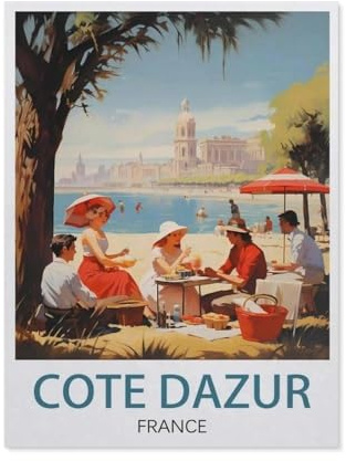 Côte D'azur France，Puzzle 1000 Pieces Paper Puzzle Adult Children's Educational Toy Family Decompression Game（38x52cm）-BC55