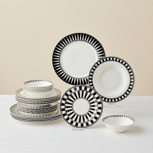 Karaca Elegance Bone Helsinki Tafelservice 24-teilig für 6 Personen – Bone China Porzellan, leicht & langlebig, zeitloses Design, spülmaschinengeeignet