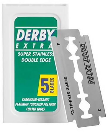 Derby Extra - 5 Rasierklingen für traditionelle Rasierhobel