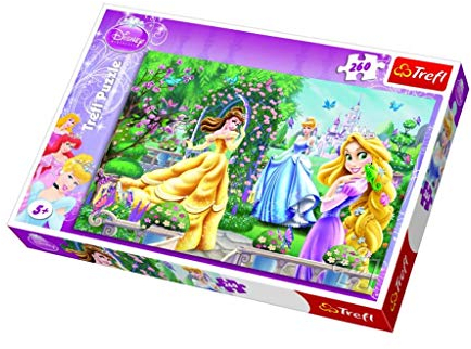 Trefl 13141 - Puzzle, Disney Princess, Spaziergang vorm Ball, 260 Teile