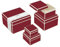 Semikolon 352068 5er Aufbewahrungsboxen - Set 5 tlg - diverse Größen - Geschenkboxen - burgundy dunkel-rot