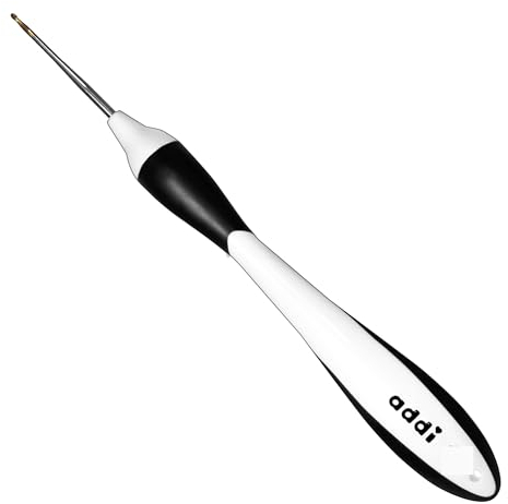 Addi Swing Häkelnadel 16 cm 0.75 mm - Ergonomische Präzisionsnadel für Komfort und Kontrolle