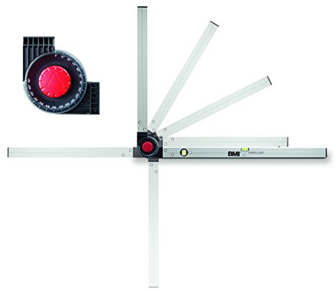 BMI Bauwinkel Winkelstar Schenkel-L. 80X60 cm 0-180Grad M. Wasserw. Alu. - 715 060 080