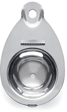 Excèlsa Indispensabili Separatore Uovo con Rompiguscio, Acciaio Inox 18/8, Dimensioni: 14 x 9 x 3 cm, 12 Unità
