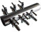 Pondh2o 6 Way Airline Gang Valve Manifold, Stainless Steel Air Pump Manifold 6 Ports for Aeration Distribution Air Flow Splitter Lever Control Valve for Koi Fish Ponds, Fish Tanks and Aquariums