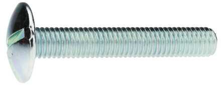 Reidl Flachrundschraube Bordwandschraube mit Schlitz 6 x 35 mm 4.6 galv. verzinkt farblos 50 Stück