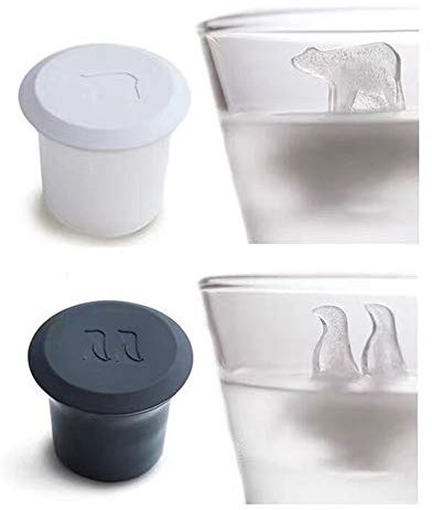 Luxugen Silikon Eiswürfelform Mit Deckel Pinguin Eisbär Eiswürfel Behälter Eiswürfelformen