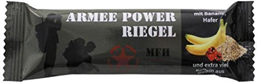5 Stück MFH Armee Army Power Riegel 60 g Haferriegel mit Banane und Guarana Kraftriegel