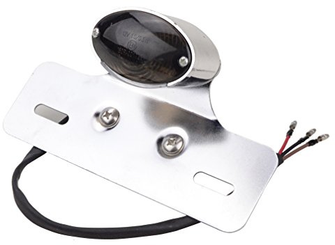 GOOFIT Motorrad Schwarz Hinten Bremslicht Schwanz Mit Integrierte Blinkeranzeige Ersatzlampe für ATV Pocketbike Scooter