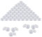 Lawei Lot de 108 mini pots vides de voyage en plastique transparent de 3 g avec couvercles à vis transparents pour crème, lotion, fard à paupières, ongles, poudre, transparent