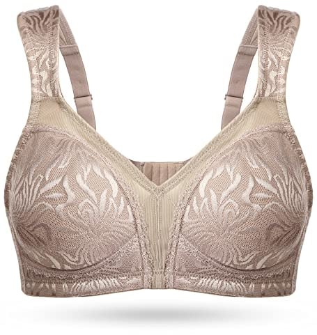 Wingslove Damen Vollschalen Minimizer BH Große Größen BH Komfort Breite Träger Nicht Gepolstert（Toffee 110H）