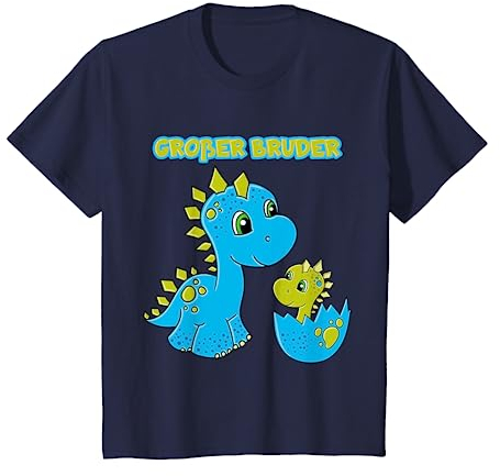 Kinder Großer Bruder T-Shirt Dino Dinosaurier T-Shirt Jungs T-Shirt