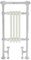Milano Elizabeth Chrome White Heated Towel Rail Overhanging Rail - 930mm x 452mm