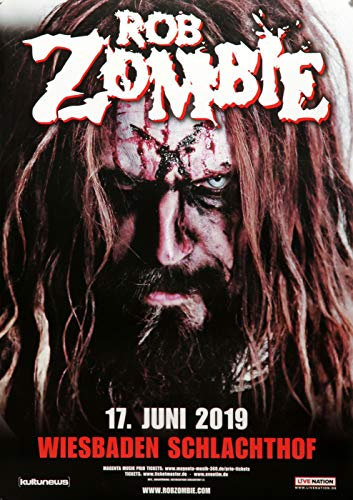 Rob Zombie - The Electric Warlock, Wiesbaden 2019 » Konzertplakat/Premium Poster | Live Konzert Veranstaltung | DIN A1 «